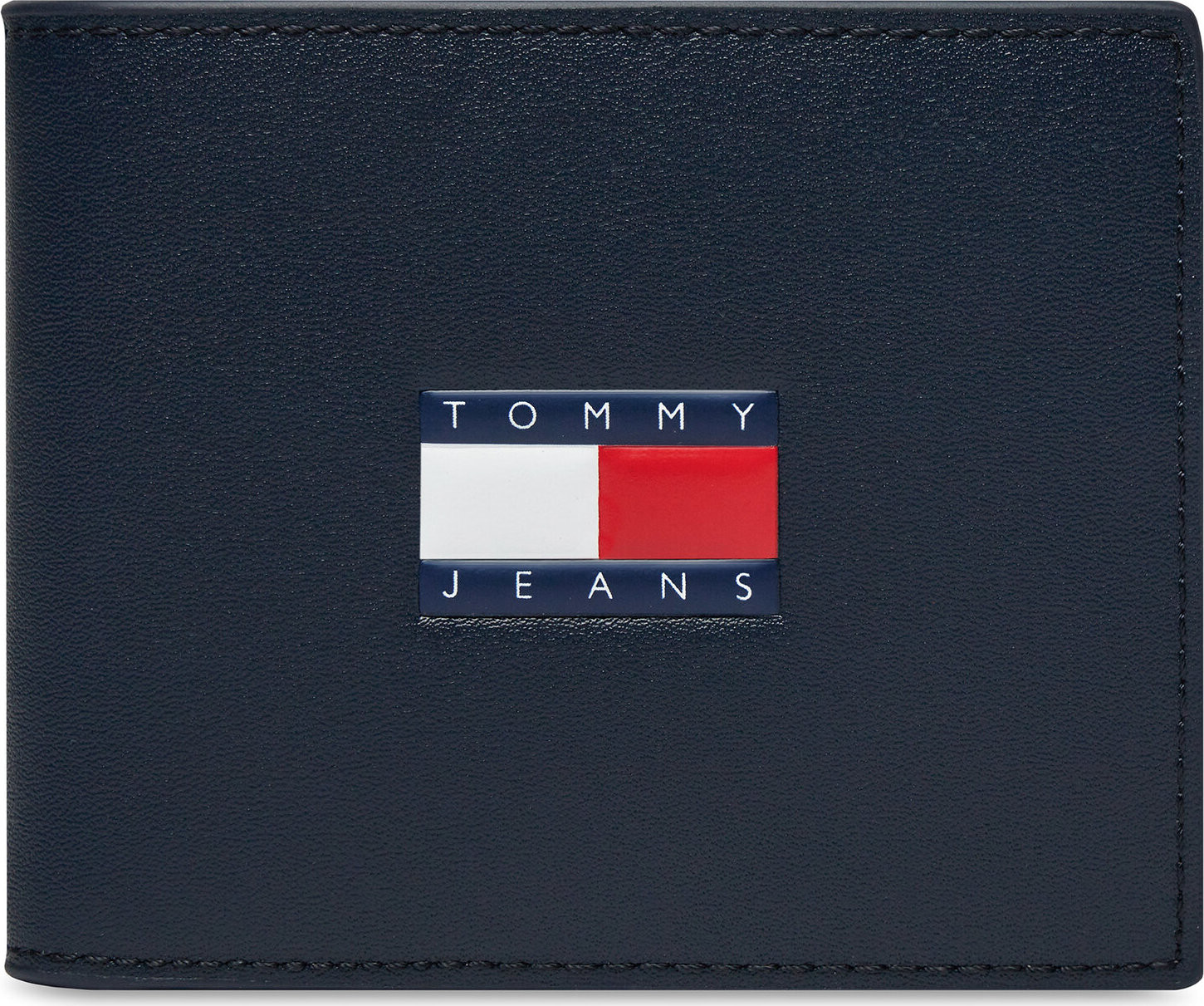 Velká pánská peněženka Tommy Jeans Tjm Heritage Leather Cc & Coin AM0AM12086 Tmavomodrá