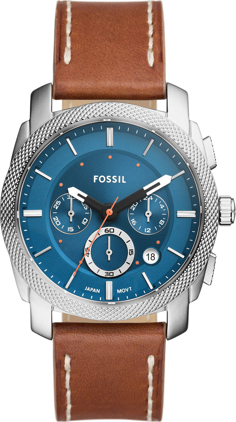 Hodinky Fossil Machine FS6059 Brown/Silver/Blue