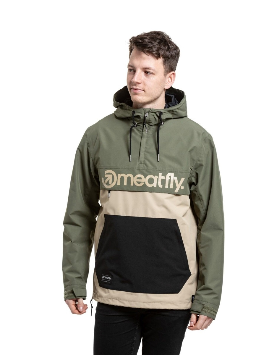 Pánská street bunda meatfly garen zelená/béžová m