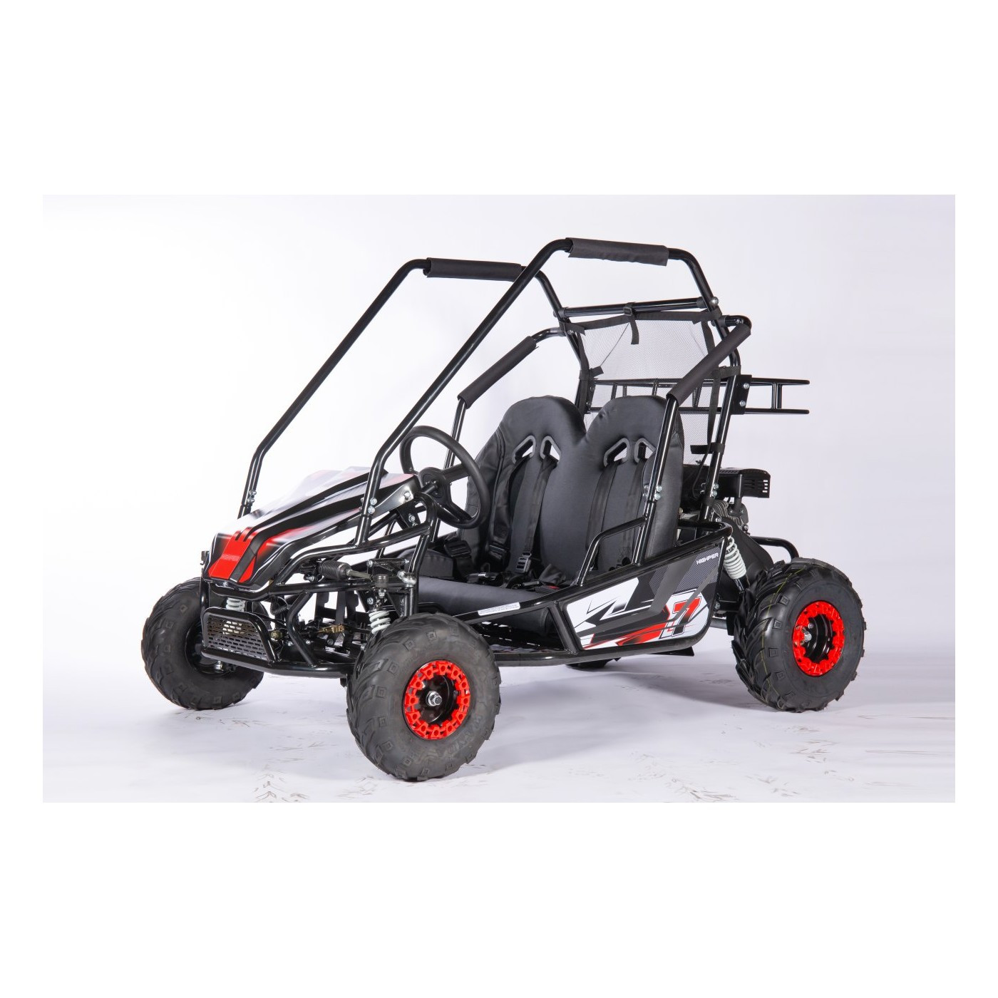 mamido Dětské benzínové autíčko Buggy LUCKY SEVEN červené