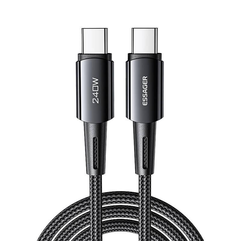 Kabel USB-C na USB-C 240W Essager 1 m (šedý)