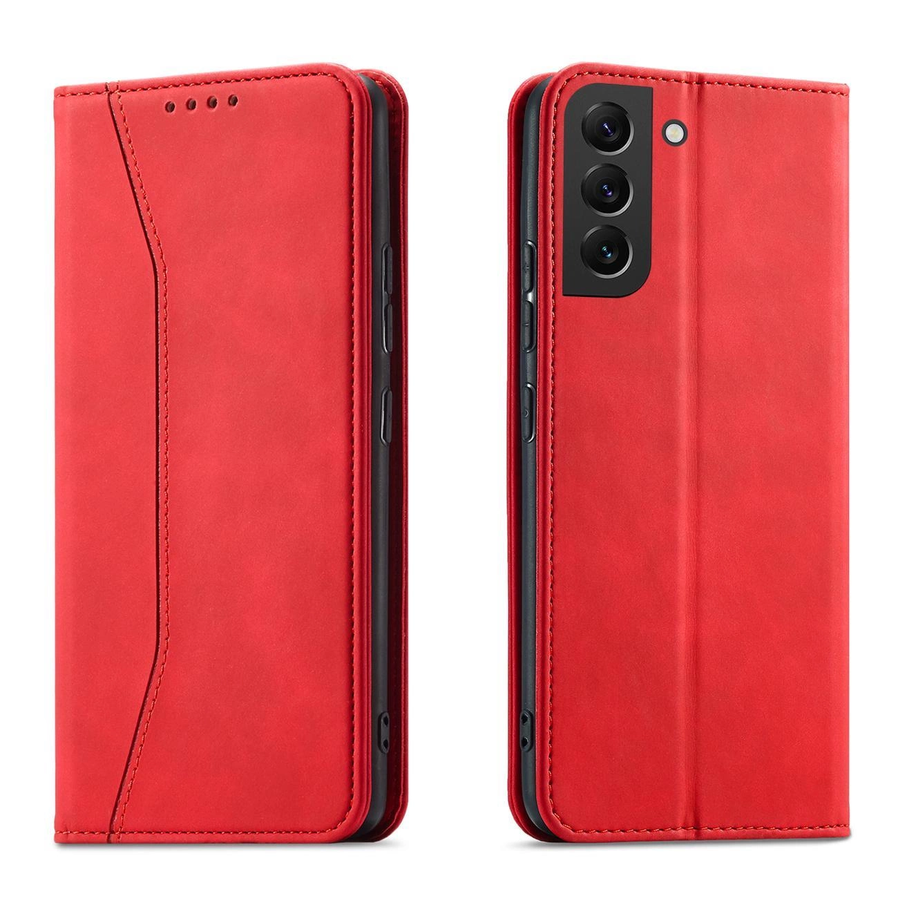 Hurtel Magnet Fancy Case Samsung Galaxy S23 Ultra pouzdro s odklápěcím stojánkem peněženka červená
