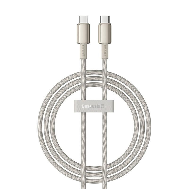 Kabel USB-C na USB-C Baseus Tungsten Glod, 100 W, 1 m (zlatý)