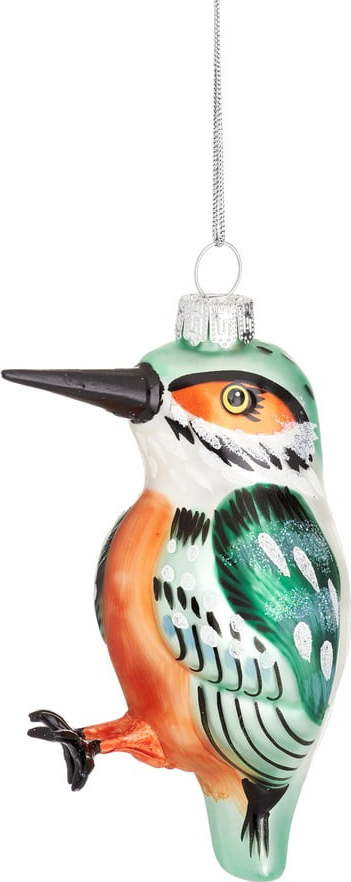 Skleněná vánoční ozdoba Kingfisher – Sass & Belle