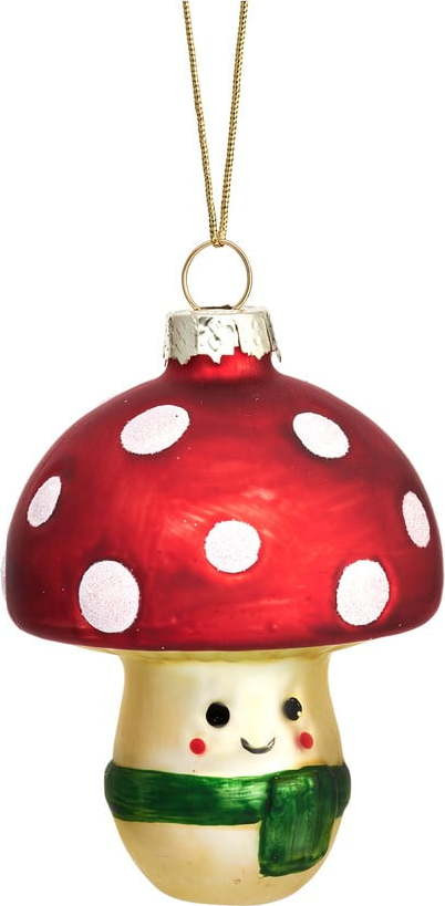 Skleněná vánoční ozdoba Happy Mushroom – Sass & Belle