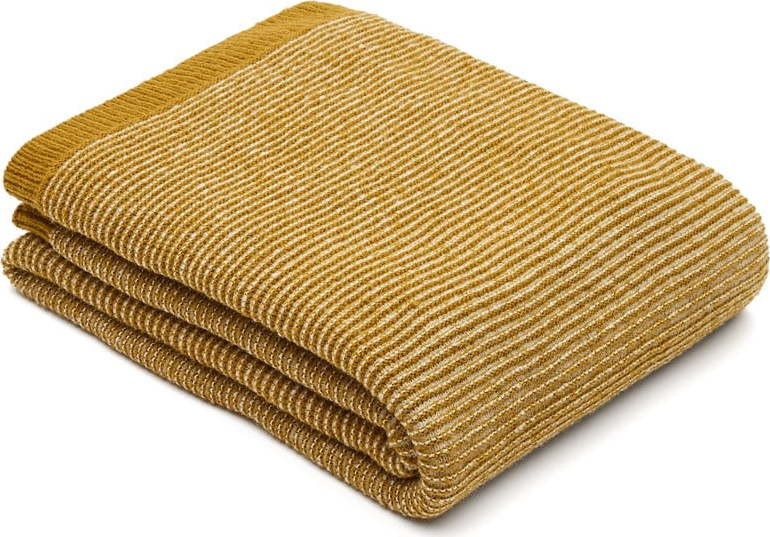 Pletená deka z vlny a směsi vláken 130x170 cm Melany – Kave Home