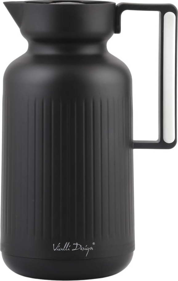 Matně černá termoska 1 l Lungo – Vialli Design