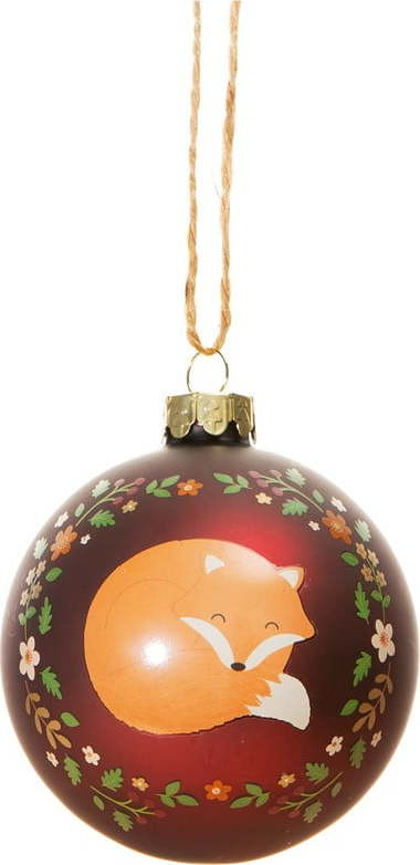 Skleněná vánoční ozdoba Woodland Fox – Sass & Belle