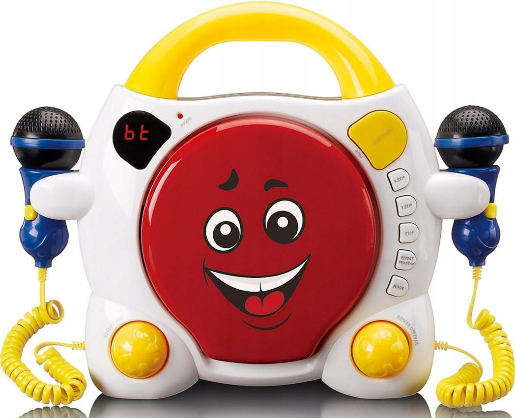 Přenosný CD přehrávač Lenco karaoke s Bluetooth pro děti Vícebarevný