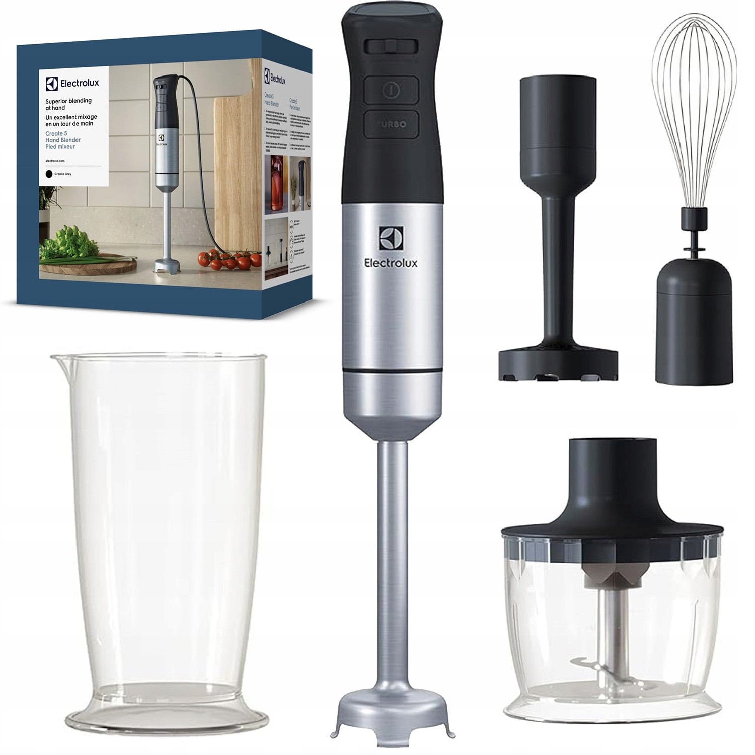 Mixér Electrolux E5HB1-8SS 800W Sekáček Nástavec pro Pure Šlehací metla