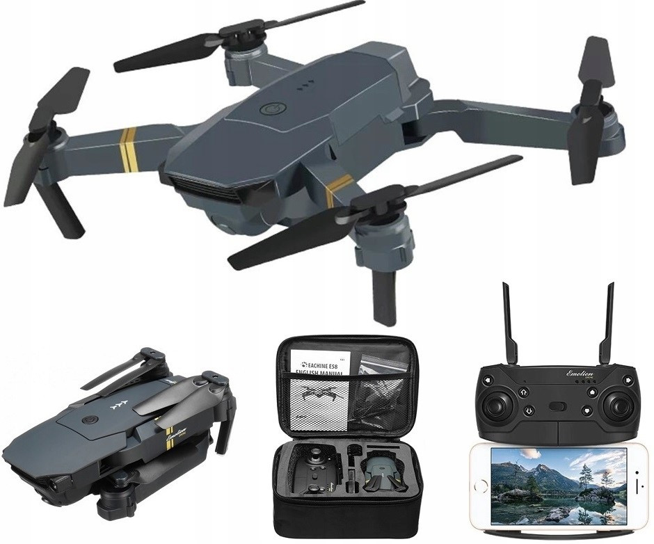Drone E58 1 Kamera 2MP 720P Hd Fpv Gyroskop Drone Wifi 2.4GHZ Dálkové Ovládání 4CH