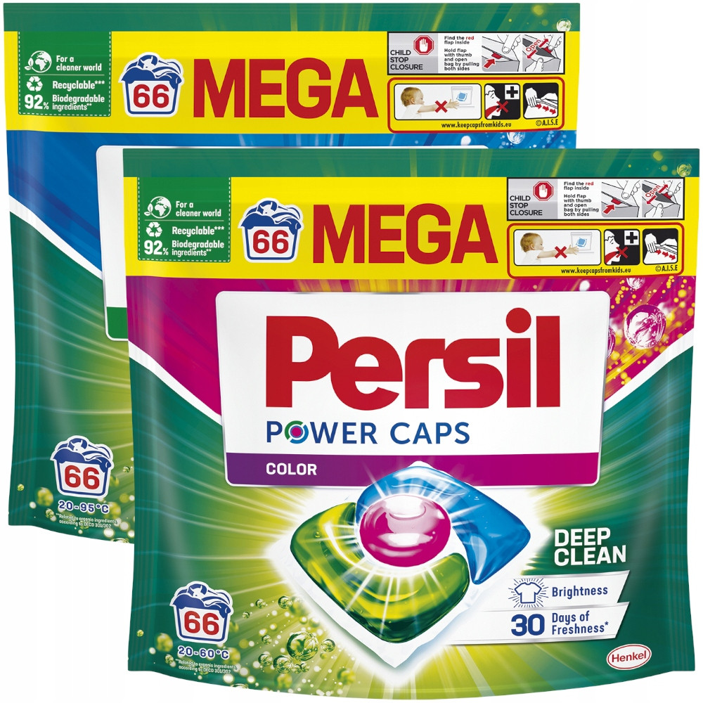 Kapsle na praní Persil Power Caps MIX Set 2x 66 ks