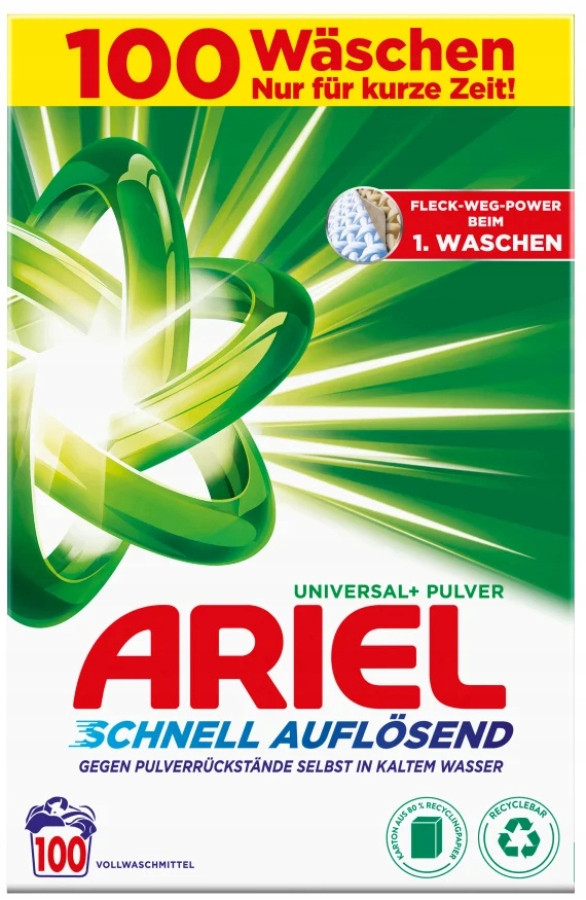 Prací prášek Ariel Universal 100praní 6,5 kg univerzální