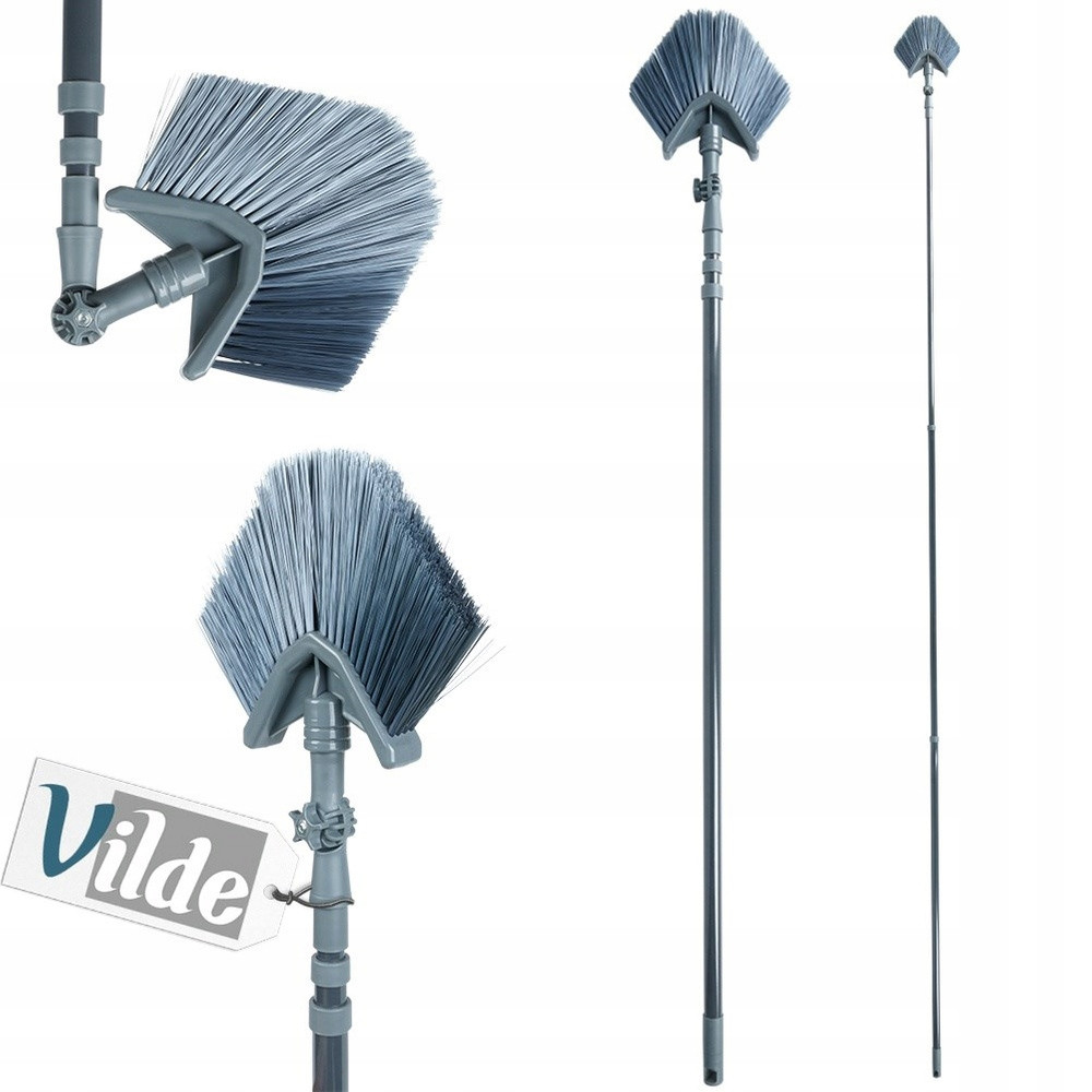 Smeták Trojitý teleskopický kartáč rohový na pavučiny prachu zákoutí