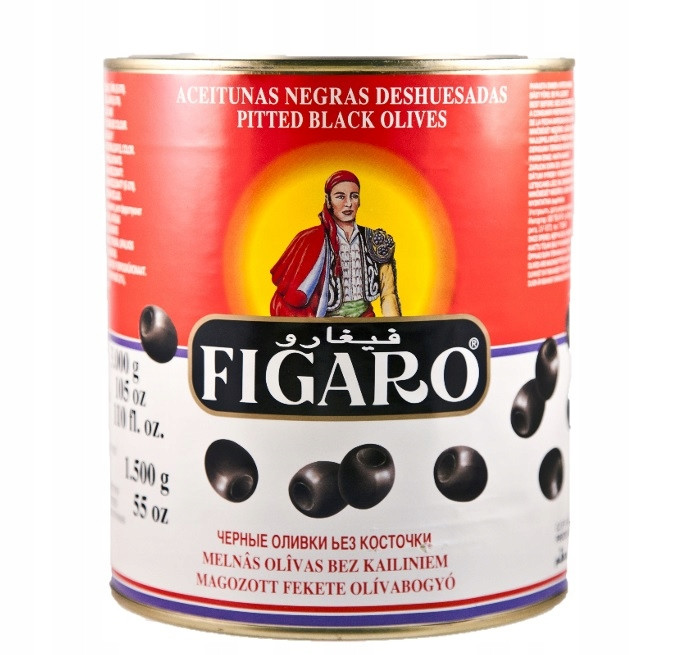 Černé Olivy Vypeckované 3000G/1500G Figaro