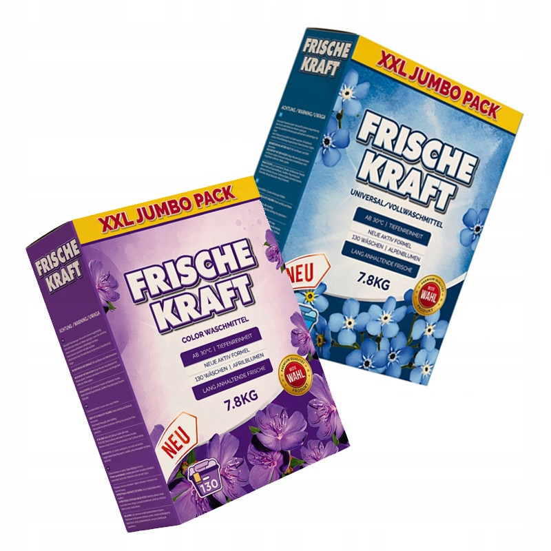Německý prací prášek Frische Kraft na barvu XXL 7,8kg 130 praní