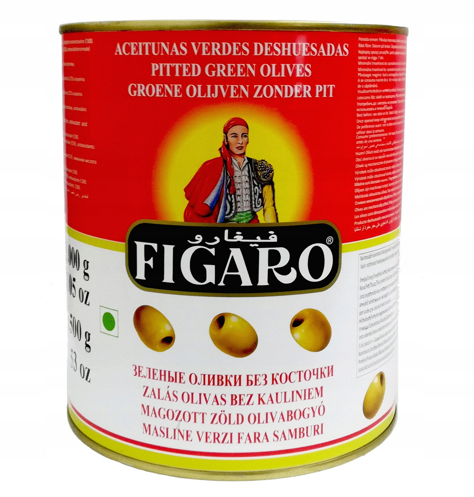 Zelené Olivy Drilované 3000G/1500G Figaro