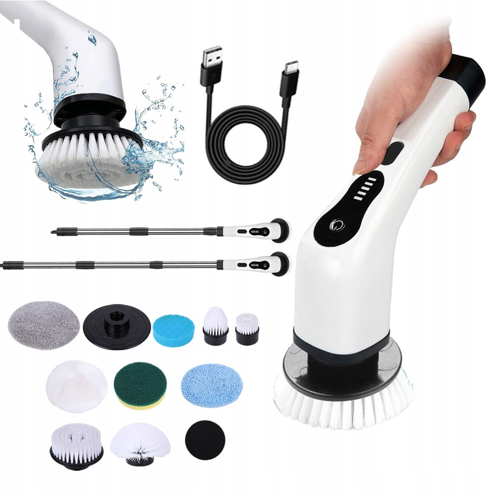 Elektrický Čisticí Kartáč 9V1 Rotační Mop Teleskopický Kartáč