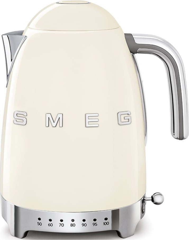 Krémová rychlovarná konvice z nerezové oceli 1,7 l Retro Style – SMEG