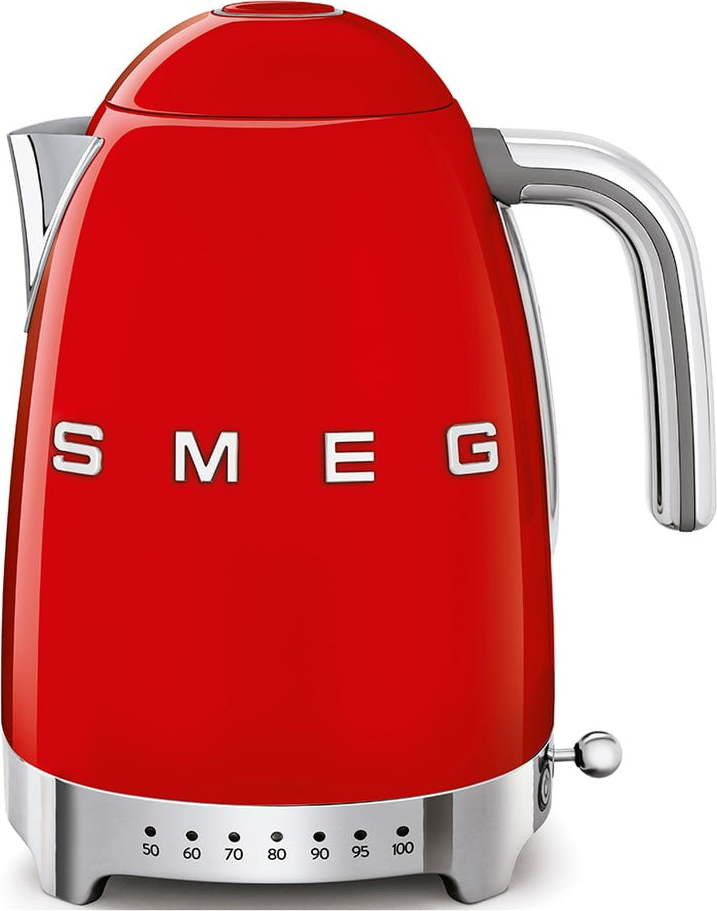 Červená rychlovarná konvice z nerezové oceli 1,7 l Retro Style – SMEG