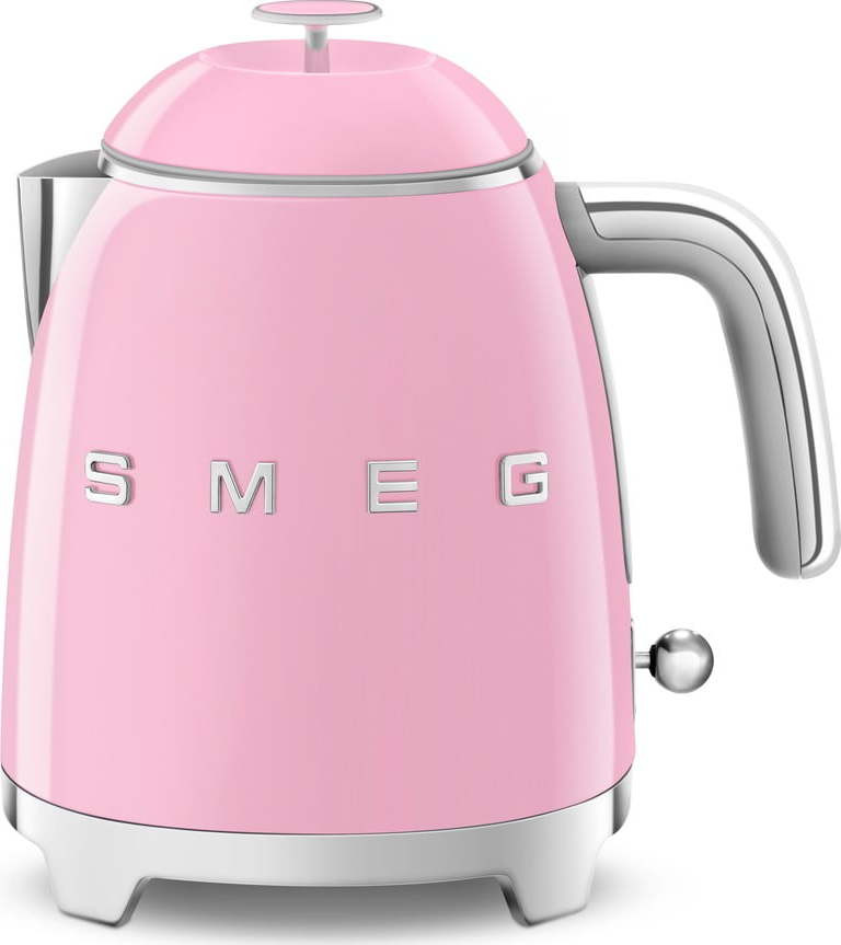 Růžová rychlovarná konvice z nerezové oceli 800 ml Retro Style – SMEG