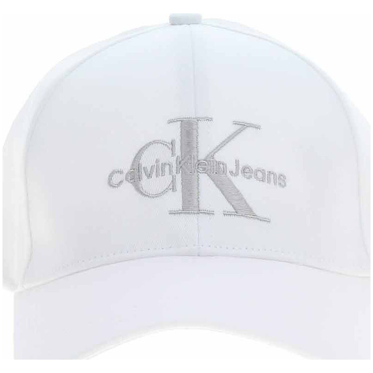 Calvin Klein Jeans  dámská kšiltovka K60K610280 White-Silver Logo  Bílá