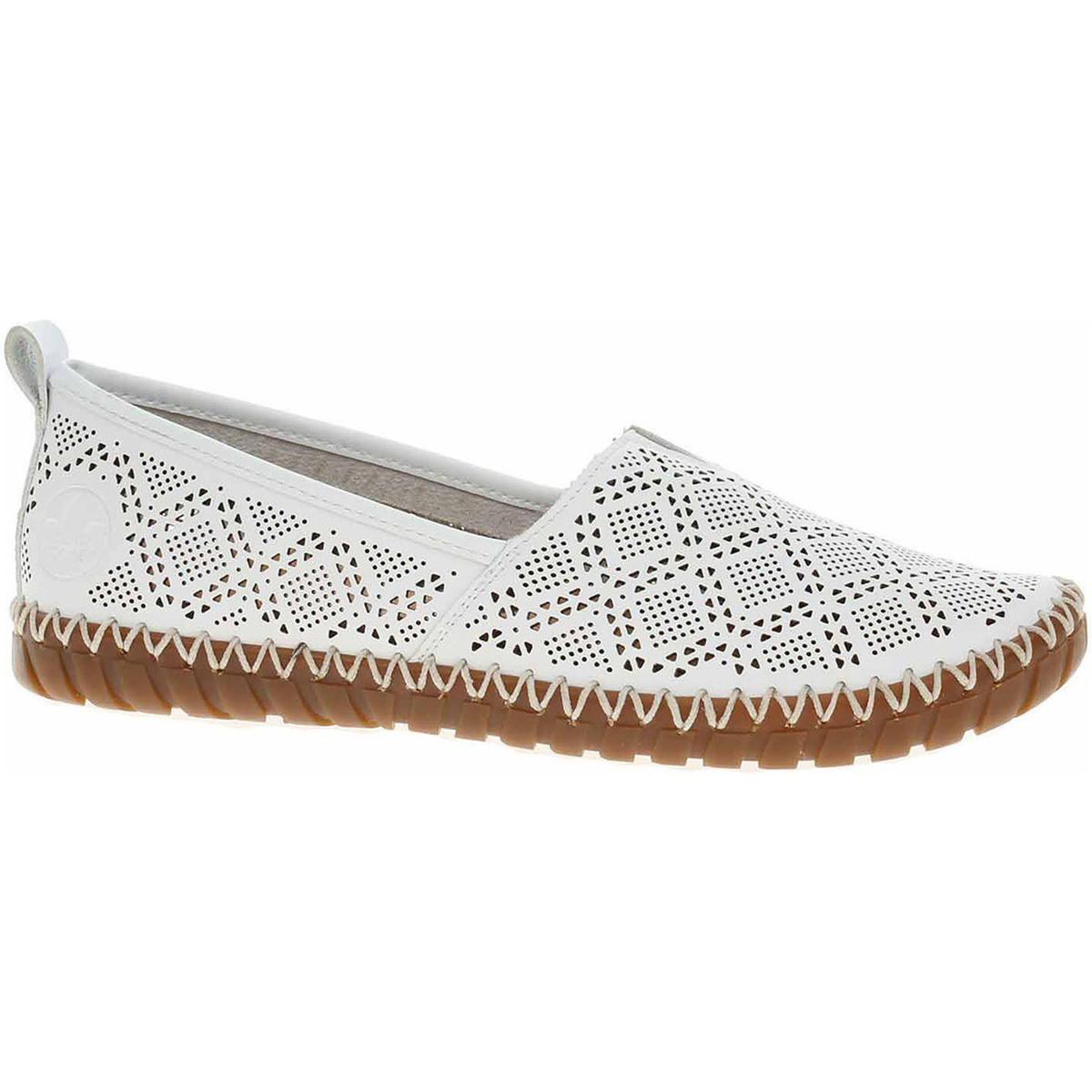Rieker  Dámské mokasiny  M2851-80 weiss  Bílá