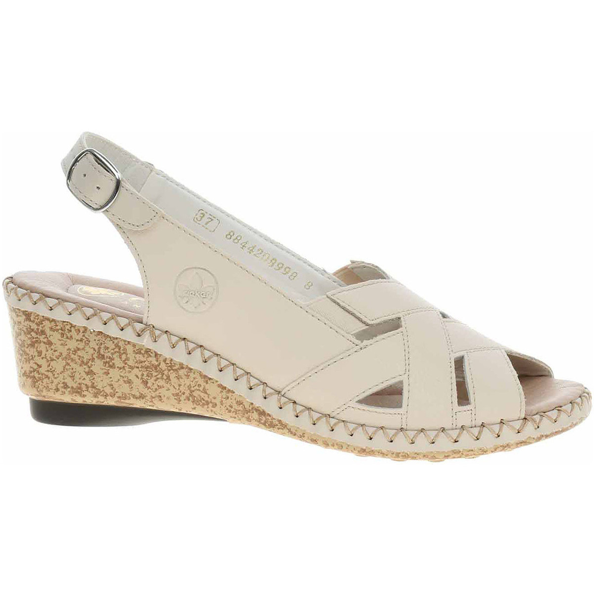 Rieker  Dámské sandály  66189-60 beige  Béžová