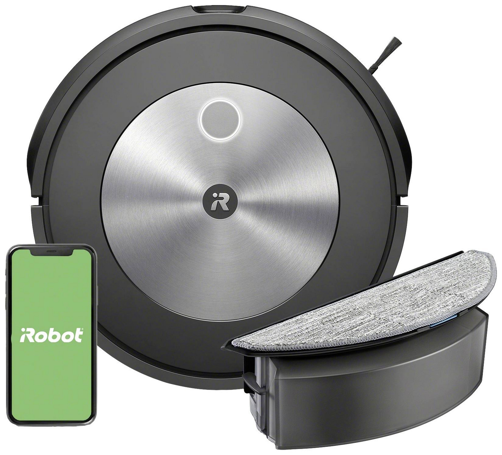 iRobot Roomba Combo J5178 Robot na vysávání a vytírání podlahy grafit hlasové pokyny, ovládání aplikací, kompatibilní se systémem Amazon Alexa, kompatibilní s