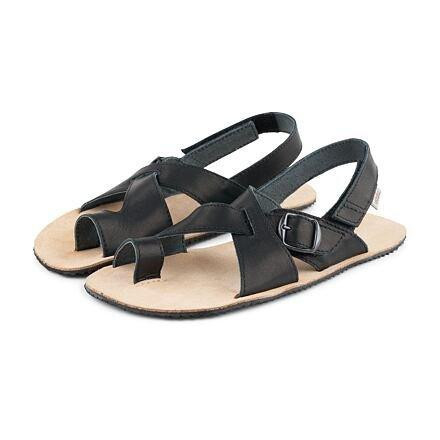 Vlnka Barefoot kožené sandály Tony černá