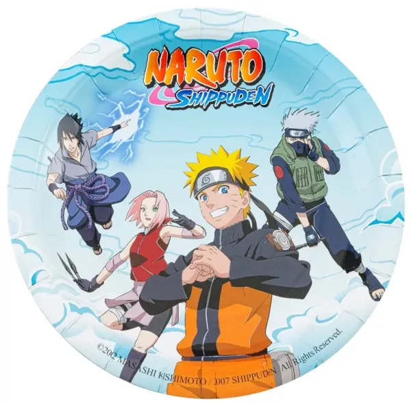 Talíře papírové Naruto Shippuden 23 cm 8 ks