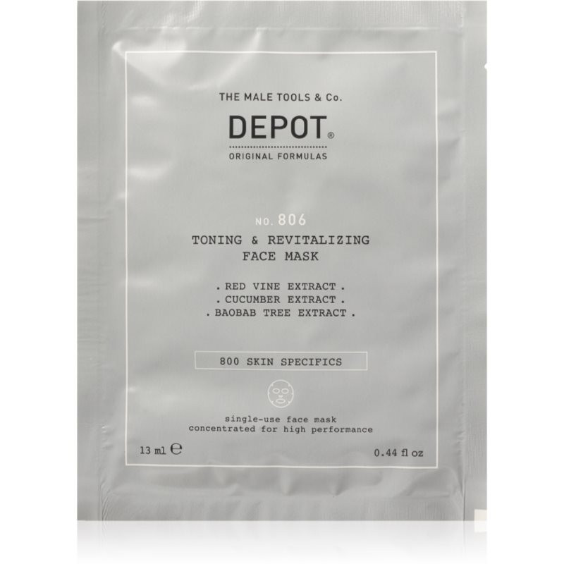 Depot No. 806 Toning & Revitalizing Face Mask revitalizační pleťová maska pro muže 13 ml