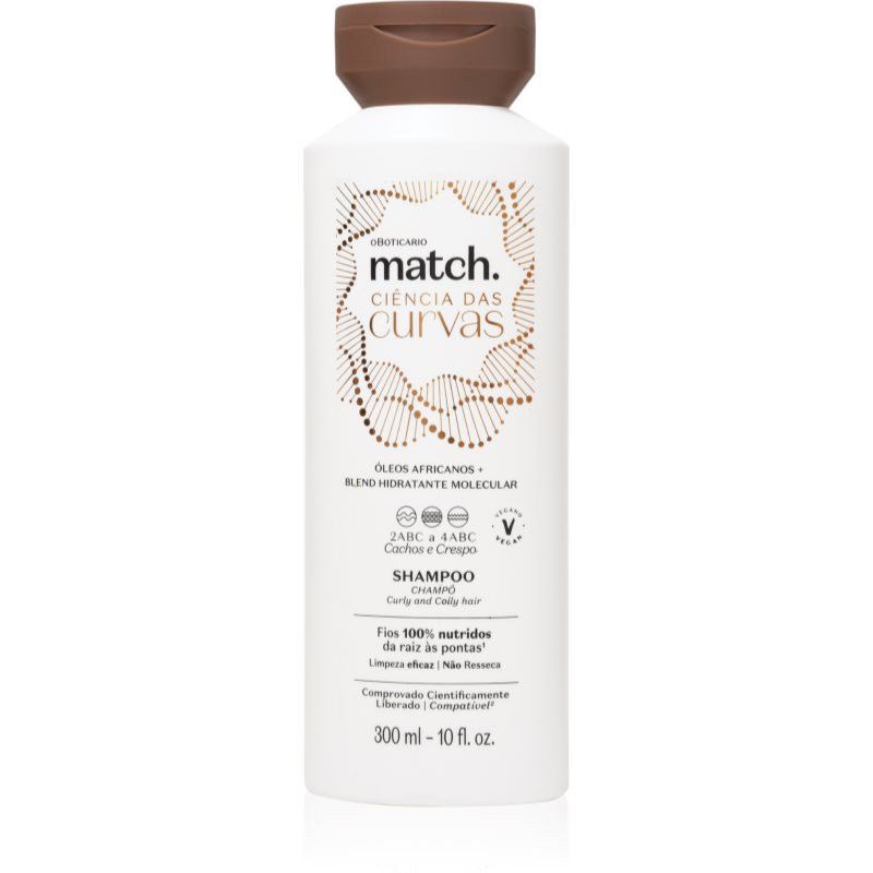 oBoticário Match hydratační šampon pro vlnité a kudrnaté vlasy 300 ml