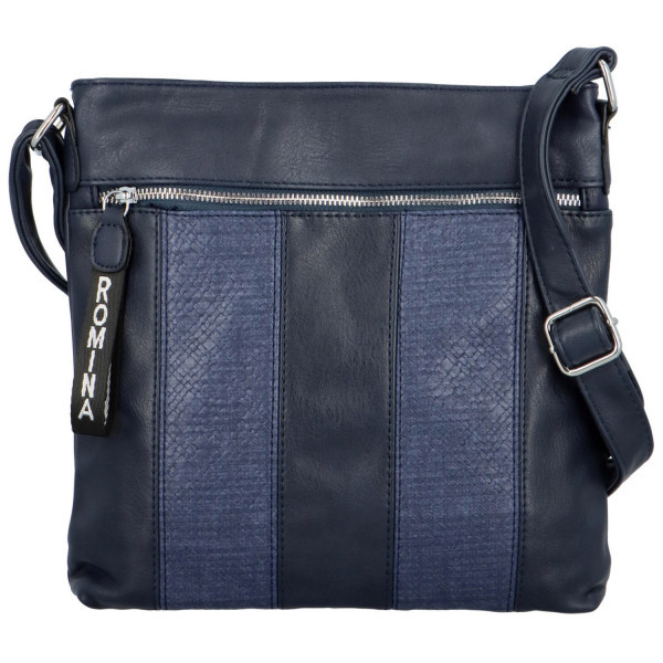 Trendy úzká dámská crossbody Meccorina, modra