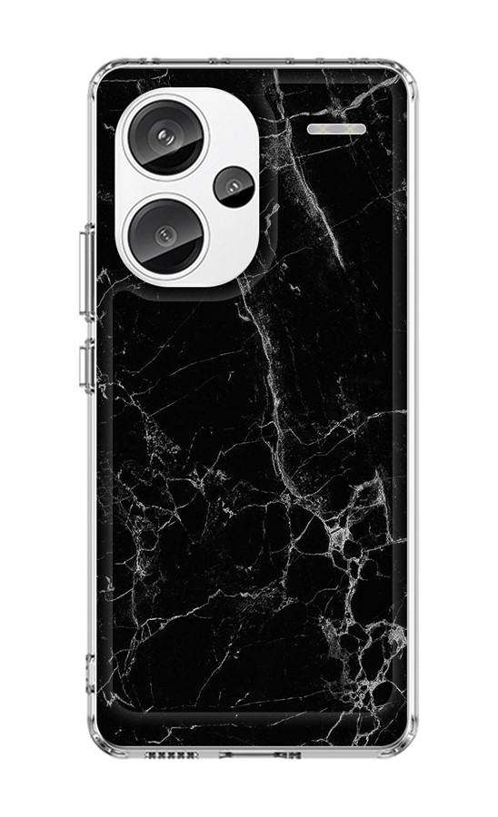 Kryt STYLE TopQ Xiaomi Redmi Note 13 Pro+ 5G pevný Mramor černý 122806