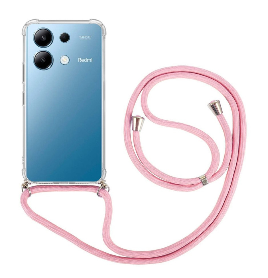 Kryt TopQ Xiaomi Redmi Note 13 s růžovou šňůrkou průhledný 121915