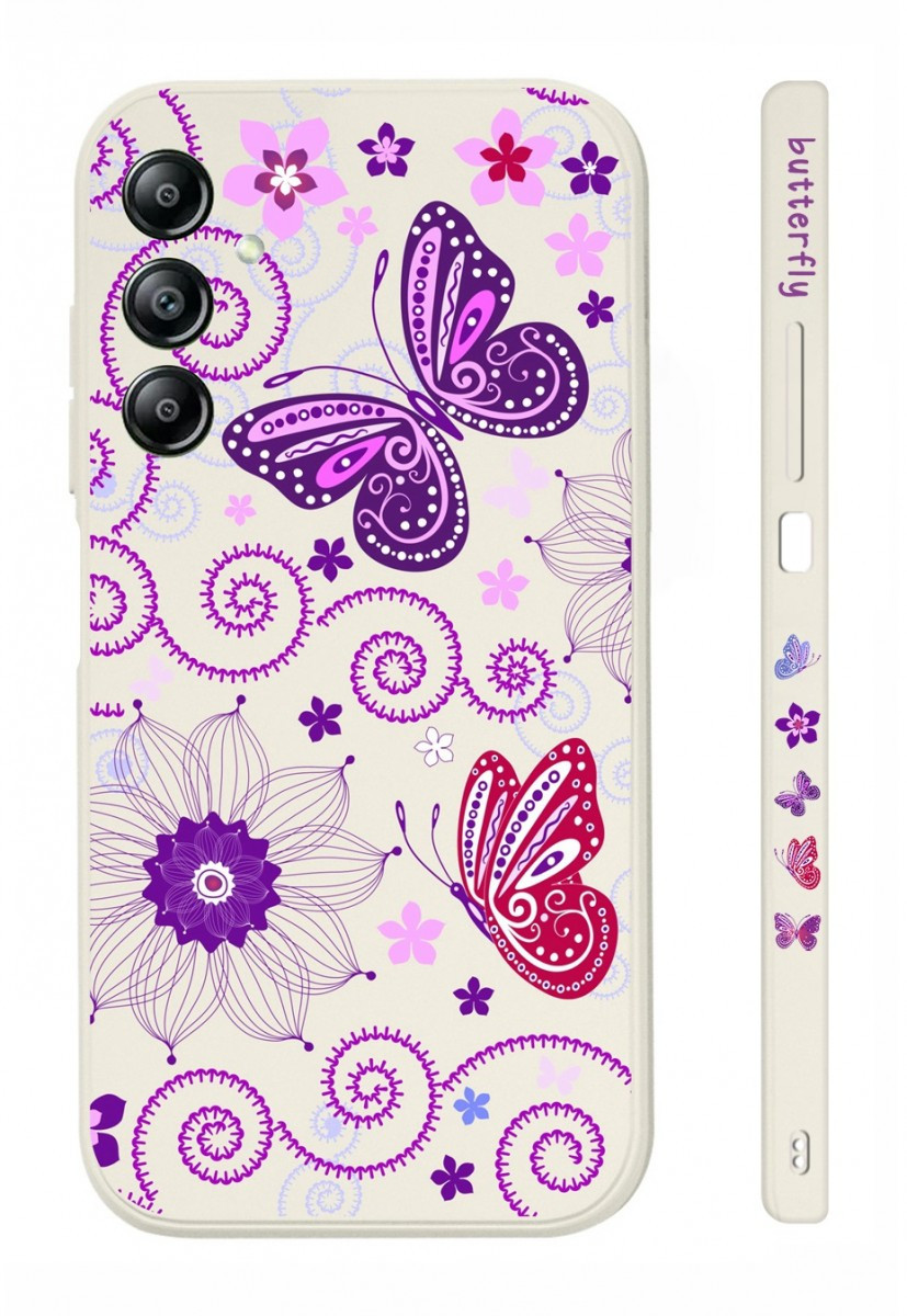 Kryt TopQ Design Samsung A34 Fialoví motýlci 121564