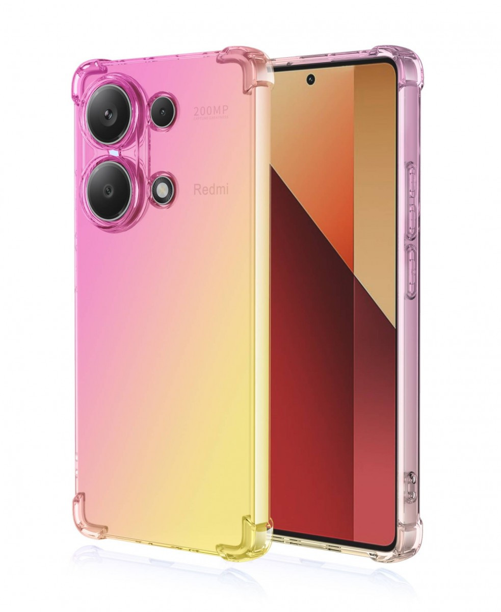 Kryt TopQ Xiaomi Redmi Note 13 Pro Shock duhový růžovo-žlutý 120985
