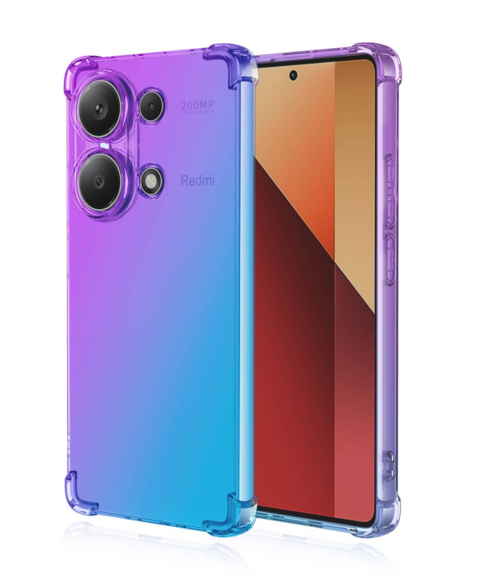 Kryt TopQ Xiaomi Redmi Note 13 Pro Shock duhový fialovo-modrý 120982