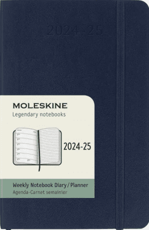 Moleskine diář, 18měsíční 2024-2025, měkký, modrý, S