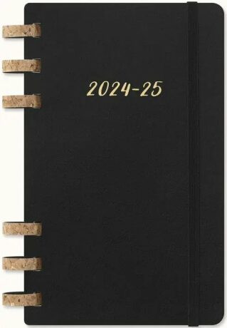 Moleskine academic spirálový, plánovací zápisník 2024-2025, měkký, černý, L