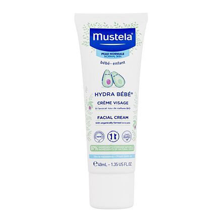 Mustela Hydra Bébé® Facial Cream dětský hydratační pleťový krém pro děti od narození 40 ml pro děti poškozený obal