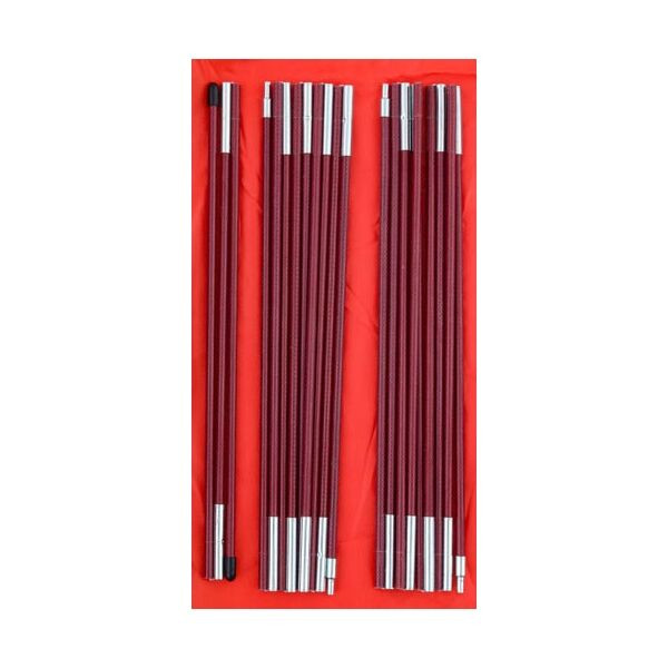 Loap TEMPRA 2 Tyče ke stanu, červená, velikost