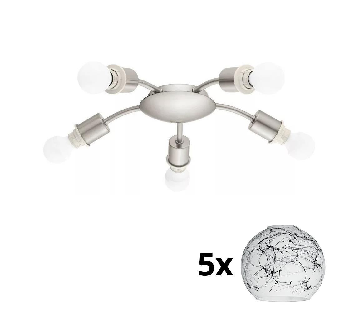 Eglo Eglo - LED Stropní svítidlo MY CHOICE 5xE14/4W/230V  chrom/bílá/černá