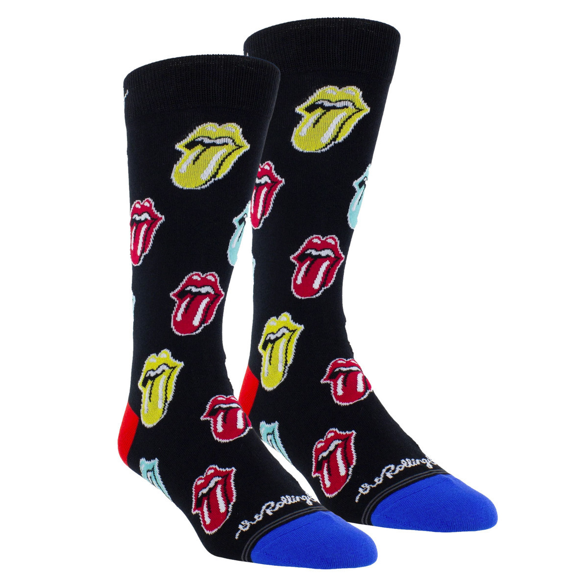 ponožky THE ROLLING STONES - MULTI COLOR TONGUES - BLACK - PERRI'S SOCKS 40-46