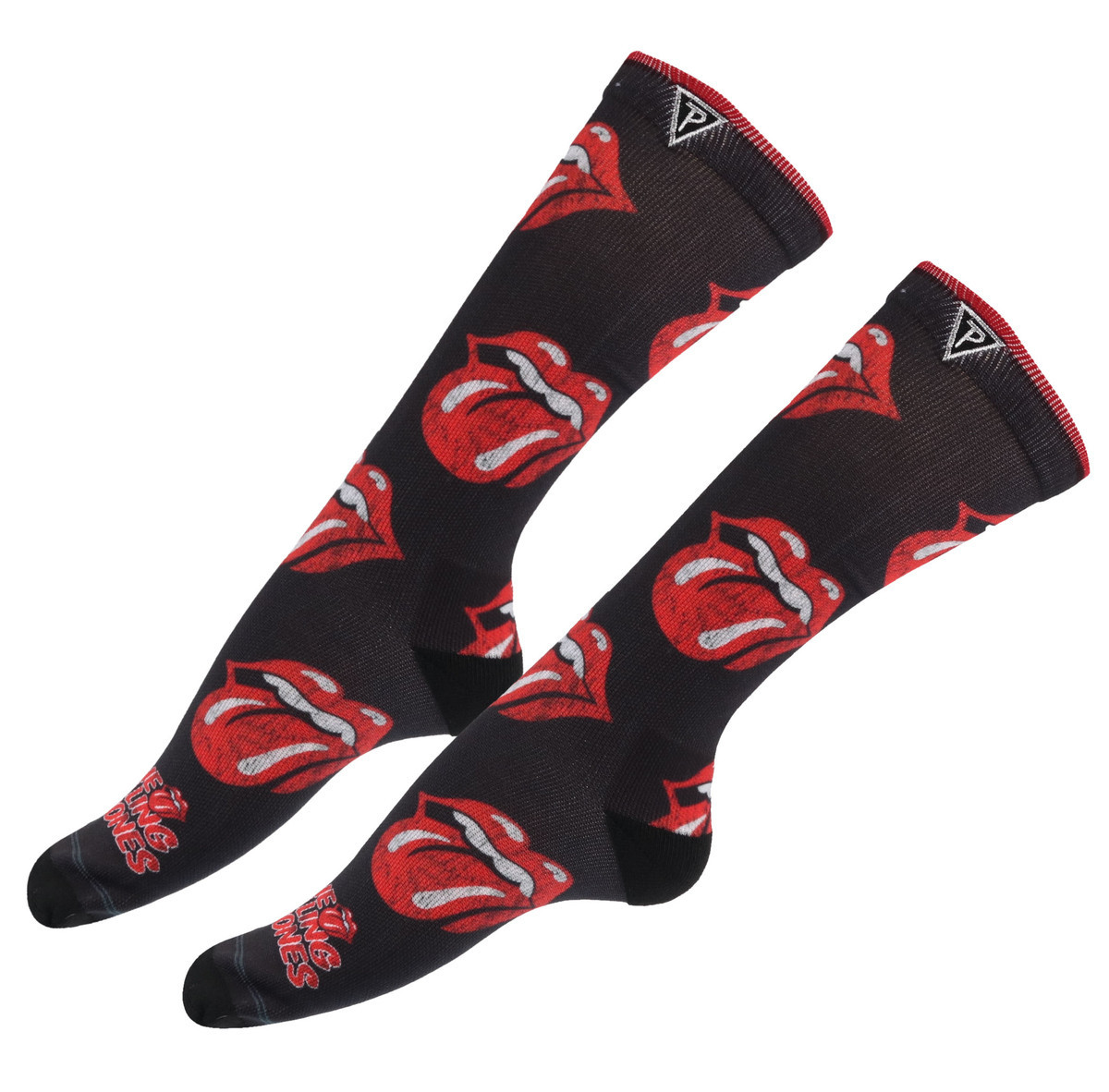 ponožky THE ROLLING STONES - ALLOVER DISTRESSED TONGUES - BLACK - PERRI'S SOCKS 40-46