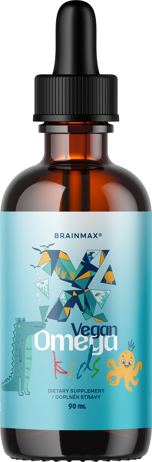 BrainMax Vegan Omega Kids, omega-3 pro děti, 90 ml