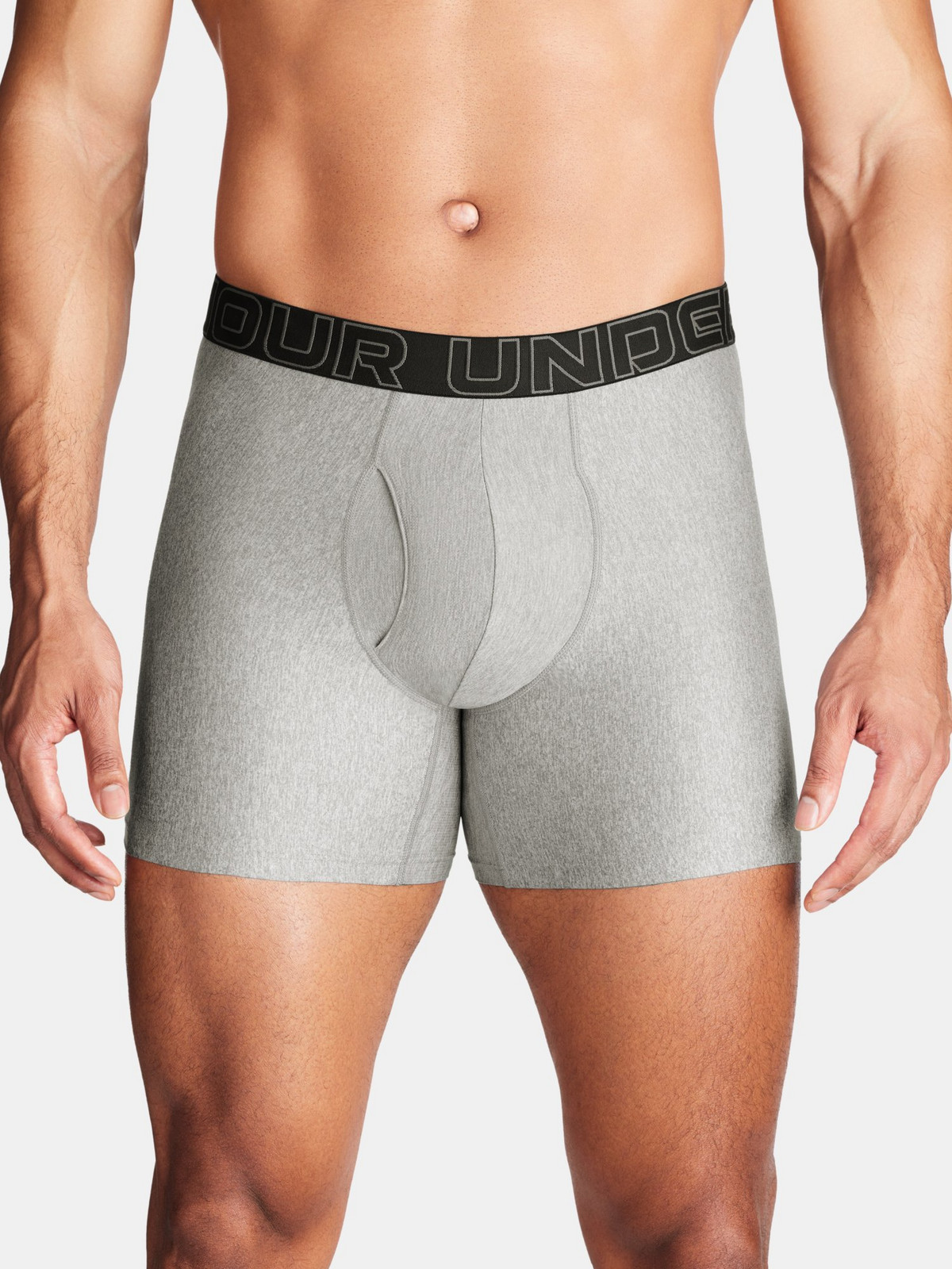 Under Armour Boxerky M UA Perf Tech 6in-GRY - Pánské