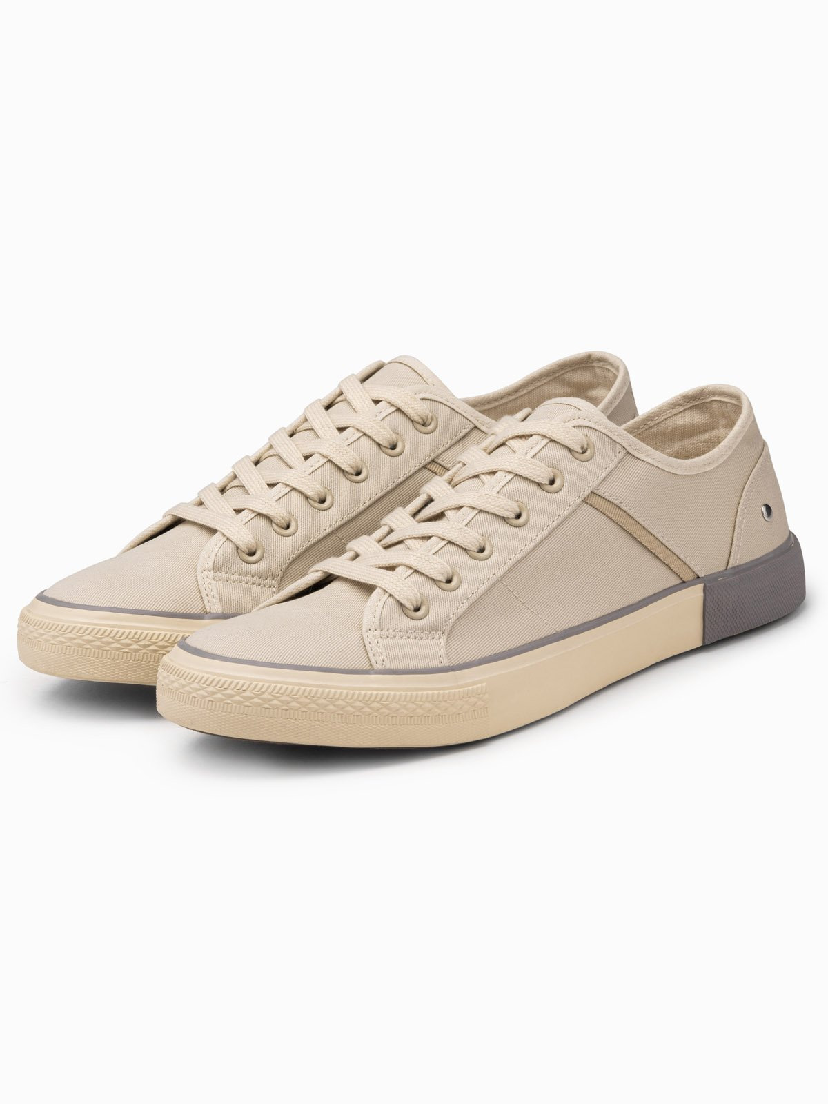 Ombre Classic men's sneakers with rivets - cream