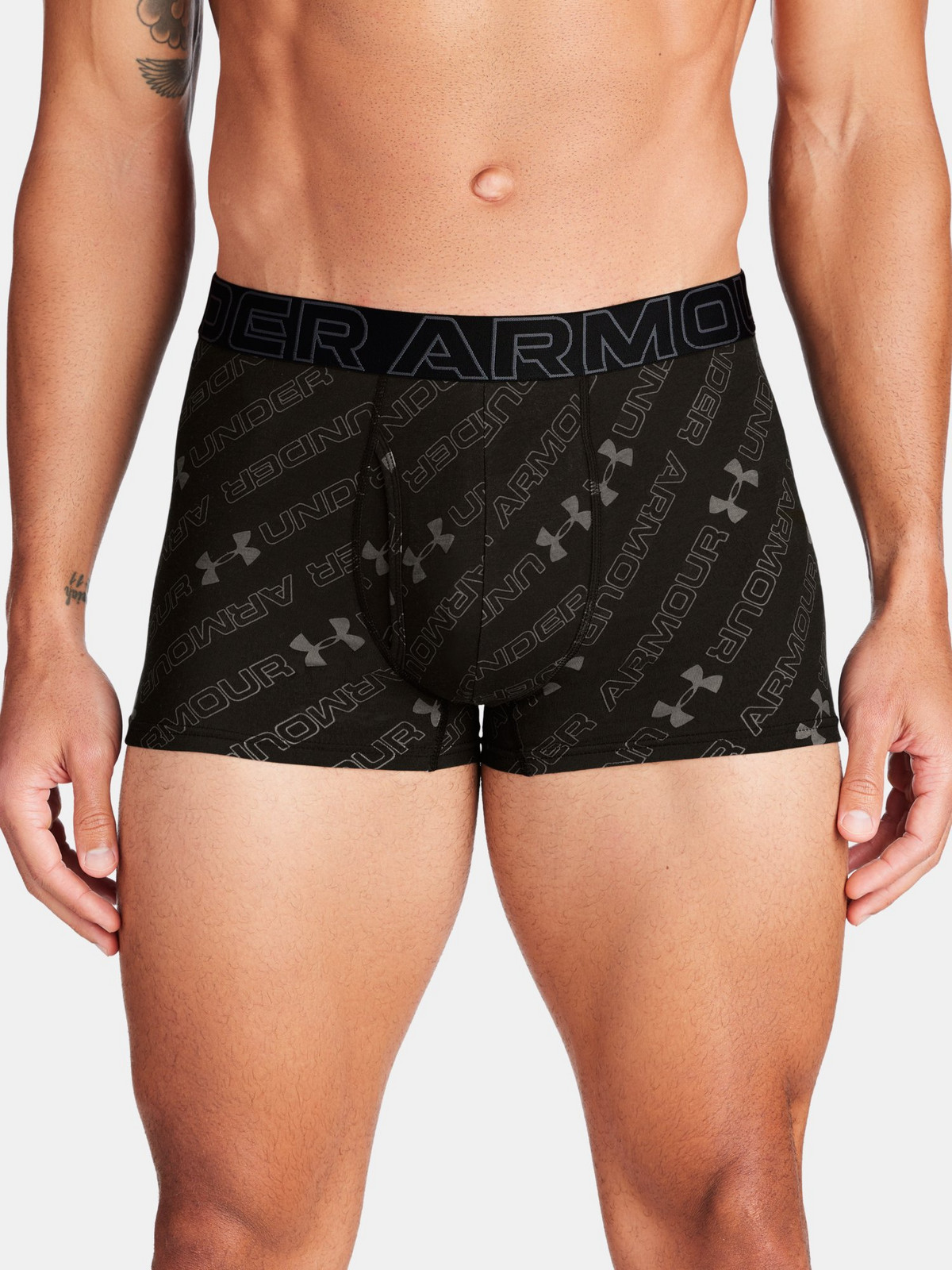 Under Armour Boxerky M UA Perf Cotton Nov 3in-BLK - Pánské